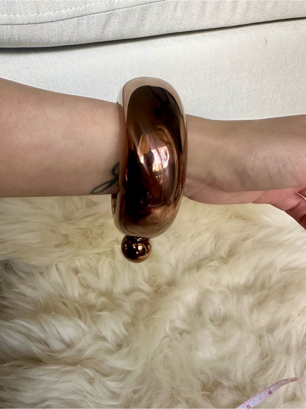 Copper-Tone Flask Bangle Bracelet